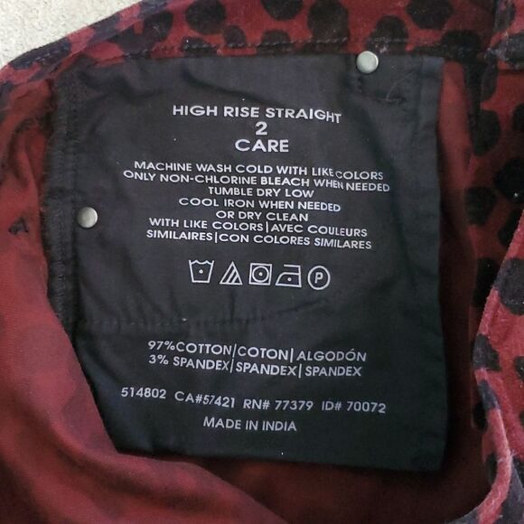 Ann Taylor Velvet High Rise Straight Leg Pant in Leopard Print - Picture 9 of 9